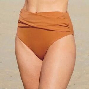 Andie Swim The Barbados‎ Bikini Bottom NWT size XS in Chestnut High Waist